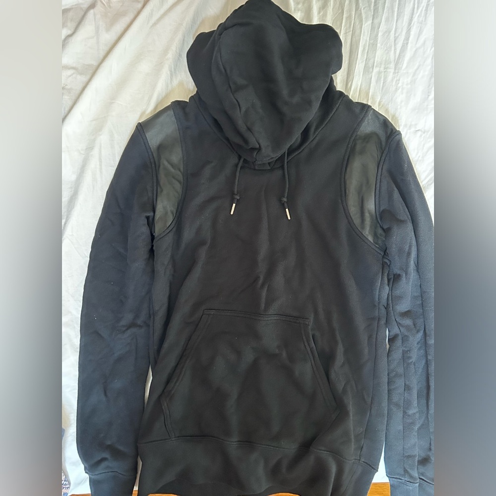 nike sportswear hoodie with leather medium